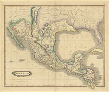 Texas, Southwest, Arizona, New Mexico, Mexico and California Map By William Home Lizars