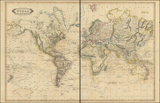 World Map By William Home Lizars