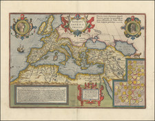 Italy, Mediterranean and Turkey & Asia Minor Map By Abraham Ortelius