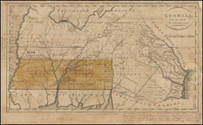 South, Alabama, Mississippi, Southeast and Georgia Map By John Reid