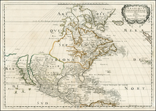 Midwest, North America and California Map By Nicolas Sanson