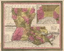 South Map By Samuel Augustus Mitchell