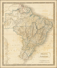 Brazil, Paraguay & Bolivia and Uruguay Map By Sidney Hall