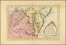 Carte De la Virginie et Maryland, ou De La Bai De Chesapeak, et Pays Voisins . . . By A. Krevelt