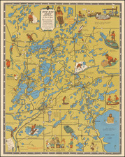 Minnesota and Pictorial Maps Map By Lakeland Color Press
