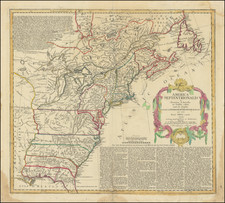 America Septentrionalis a Domino d'Anville in Galliis edita nunc in Anglia Coloniis in Interiorem Virginiam nec non Ohio cursu. . . 1777