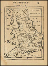 England Map By Alain Manesson Mallet