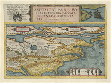 Polar Maps, United States and North America Map By Cornelis de Jode