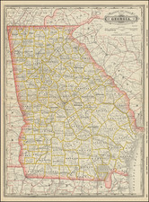 Georgia Map By George F. Cram