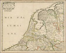 Netherlands Map By Nicolas Sanson