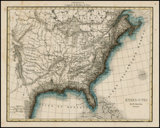 United States and Southwest Map By Thunot Duvotenay