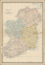 Ireland Map By William Rand  &  Andrew McNally