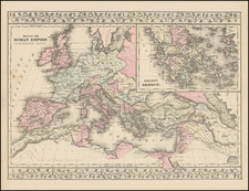 [ Roman Empire ]   Map of the Roman Empire At the period of its greatest extent - engraved to illustrate Mitchell's Ancient Georgraphy