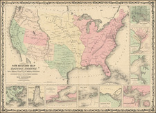 United States and Civil War Map By Alvin Jewett Johnson  &  Ross C. Browning