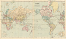 World Map By Edward Stanford