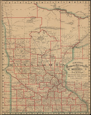 Minnesota Map By George F. Cram