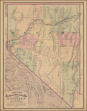 Nevada Map By George F. Cram