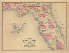 Florida Map By George F. Cram