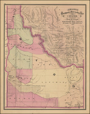 Idaho and Montana Map By George F. Cram