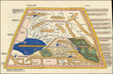 Central Asia & Caucasus Map By Claudius Ptolemy / Johann Reger