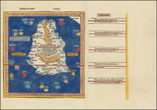 [ Taprobana / Sri Lanka ]   Duodecima Asie Tabula  By Claudius Ptolemy / Johann Reger