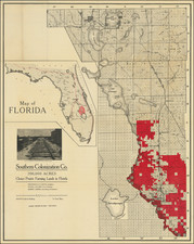 Florida Map By Southern Colonization Co.