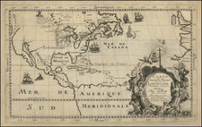 South, Midwest, Michigan, North America, Rare Books and Canada Map By Louis de Hennepin