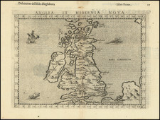 British Isles Map By Girolamo Ruscelli