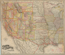 Southern Pacific R.R. and Connections September 1, 1884    [ Ceskym osadam v Americe  ]