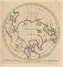 World, Polar Maps, Alaska and Canada Map By Mathew Carey