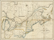 New England, Mid-Atlantic, Midwest, Eastern Canada and Western Canada Map By John Melish