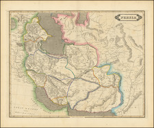 Central Asia & Caucasus and Persia & Iraq Map By William Home Lizars