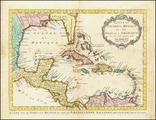 Southeast, Caribbean and Central America Map By Jacques Nicolas Bellin / J.V. Schley