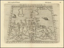 Mediterranean and North Africa Map By Girolamo Ruscelli