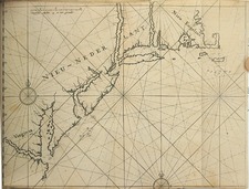 New England, New York, Mid-Atlantic, New Jersey, Pennsylvania, Delaware and Virginia Map By Daniel Pieterszoon De Vries