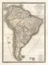 South America Map By Alexandre Emile Lapie