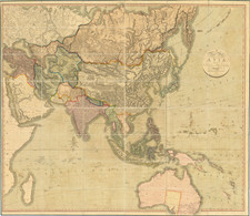 Asia and Australia Map By John Cary