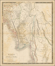 Asia and Southeast Asia Map By Sidney Hall