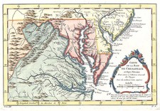 Mid-Atlantic and Southeast Map By Jacques Nicolas Bellin