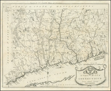 A Correct Map of Connecticut from Actual Survey.  Engraved by A. Doolittle New Haven 1797 By Amos Doolittle