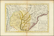 Carte Du Paraguay . . .  [showing Rio Janeiro, Buenos Aires, Salta, etc] By A. Krevelt