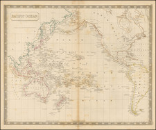 Pacific Ocean and Oceania Map By Sidney Hall