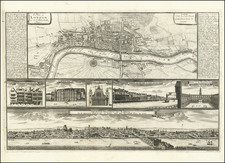 A Plan of London as in Q. Elizabeths Days By John Bowles