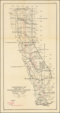 [ Earthquake Fault Lines ]  Reconnaissance Map of the West Side of Sacramento Valley  . . . 1920