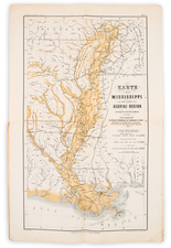 Louisiana, Mississippi, Arkansas, Kentucky, Tennessee, Midwest, Illinois, Missouri and Rare Books Map By Heinrich Grebenau / Andrew Atkinson Humphreys