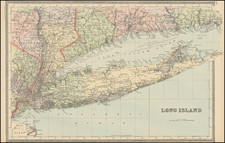 Connecticut and New York State Map By William Bradley & Bros.