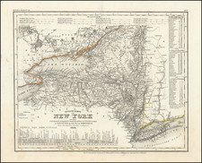 Neueste Karte von New York . . . 1844 By Joseph Meyer