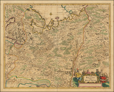 Poland and Russia Map By Frederick De Wit