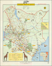 East Africa and Pictorial Maps Map By Survey of Kenya