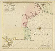 Spain, Portugal and Gibraltar Map By Isaak Tirion